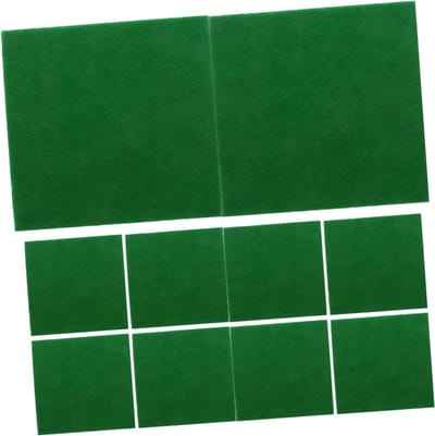Kunstgrasmatten - Mosmatten Gras - Diorama Decoratie - Onderhoudsvrij Realistisch - 10 Stuks - Groen