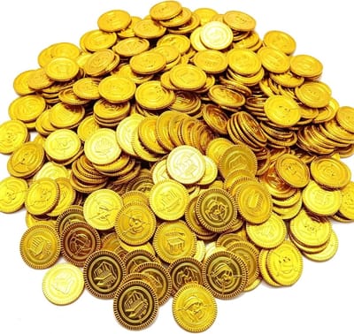 Piraten schat goudmunten speelgoed voor kinderen, perfect voor verjaardagsfeestjes en schattenjachten, 100 stuks speelgeld voor piratenfeesten