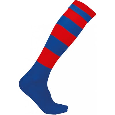 PROACT® Gestreepte Sportsokken PA021 - Dark Royal Blue / Sporty Red - 39/42 EU