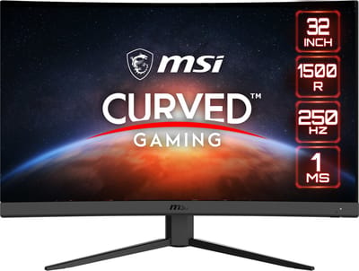 Msi G32C4X Monitor Voor Pc, Laptop En Gaming, 31,5 Inch, 2X Hdmi Dp Gebogen