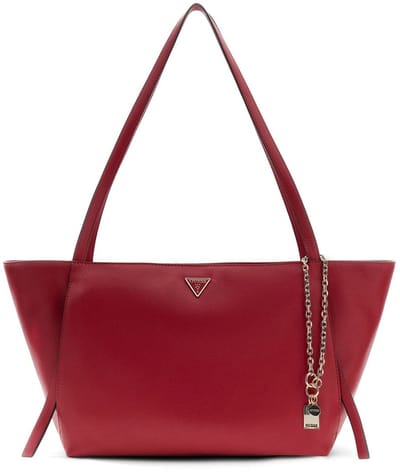 GUESS schoudertas Devon 3 Compartment Tote Dark Cherry donkerrood