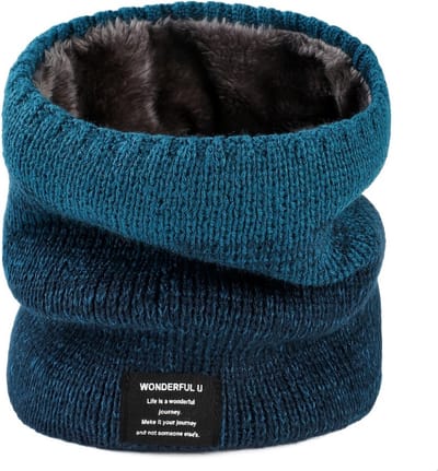 Livano Nekwarmer - Dames - Fleece - Motor - Bandana - Masker - Colsjaal - Sjaal - Gewatteerd - Skiën - Winter - Fietsen - Meer Blauw