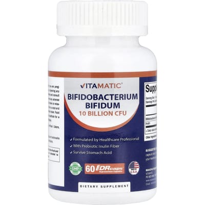 Vitamatic, Bifidobacterium bifidum, Gélules d'hypromellose DRcaps®, 60 gélules