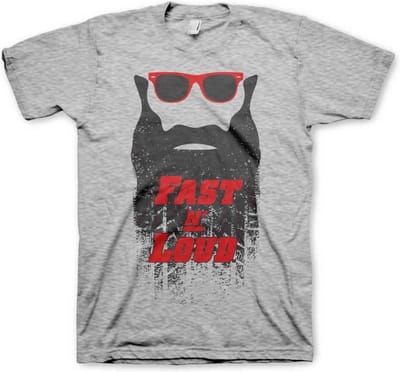 Fast N' Loud Heren Tshirt -S- Kaufman Beard Grijs