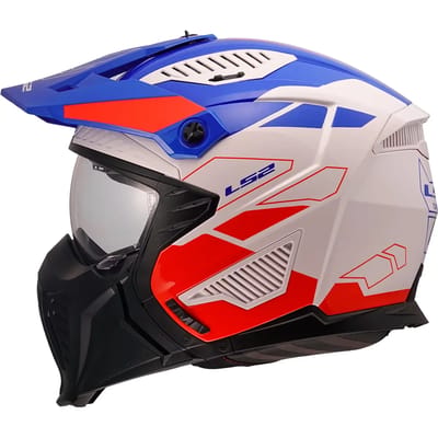 LS2 OF606 Drifter helm Trek wit blauw rood
