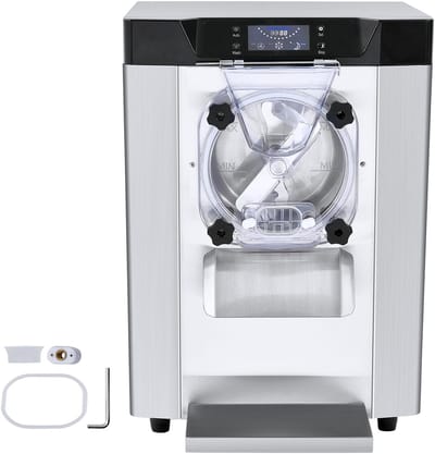 Commerciële Ijsmachine, Vermogen 12 L/U, 1295 W, Enkele Smaak, Ijsmachine Op Aanrecht, Roestvrijstalen Cilinder van 4,5 Liter, Automatische Led-Reiniging, voor Restaurants En Snackbars