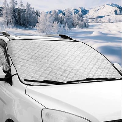 Anti-Vries deken Auto - 196 x 69 CM - Voorruit - 4 Laags hoogwaardig materiaal - Vorstdeken - Ijsdeken - voorruithoezen antivries