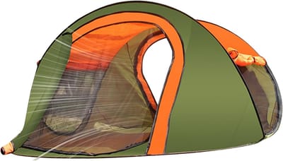 Pop-Up Tent - Instant Shelter - Kamperen en Hiken - Automatische Opzet - Voor 4 Personen - Oranje