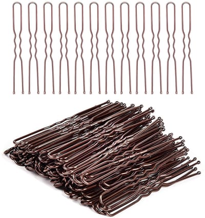 Dailygoods - Haarspelden - U-vorm - Ideaal voor alle haartypes - Bruin - Haarstylingspelden - 50 stuks - Geschikt voor vrouwen - Kleur: bruin