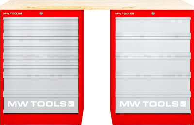 Modulaire werkbank Multiplex met 2 ladekasten 5L & 8L 1500 mm MW Tools MOD15L58