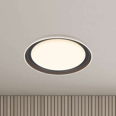BRILONER Ijus - LED Plafondlamp met elegante lichtrand - plafonniere met achtergrondverlichting - warm wit licht - 24W - Ø43cm - antraciet