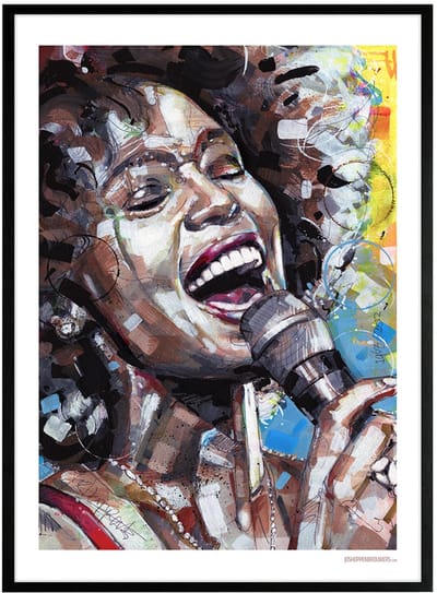 Rhythm en blues poster 51x71 cm *ingelijst & gesigneerd