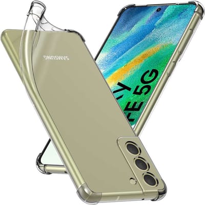ebestStar - Hoes geschikt voor Samsung Galaxy S21 FE 5G, Silicone Slim Cover Case, Versterkte Hoeken en Randen hoesje, Transparant