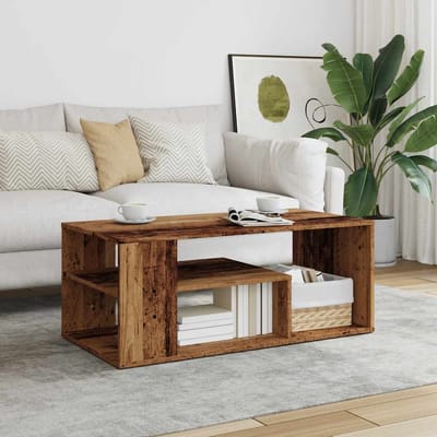 vidaXL - Salontafel - 100x50x40 - cm - bewerkt - hout - oud - houtkleurig
