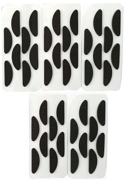 Brillenneuspads - 20 Paar - Neuspads - Spons - Zachte - Zelfklevend - Antislip - Universele - Bril Neus Vleugel Kussens voor Brillen - Geschikt voor zonnebrillen, leesbrillen en sportbrillen - 19*8mm - Zwart