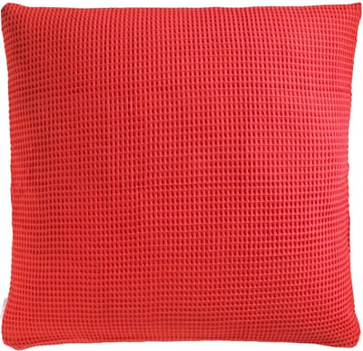 Heckettlane Kussensloop Wafel - Kussenhoes van 80x80 cm - 1 stuk - 100% Katoen - Rood
