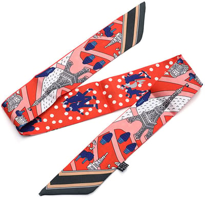Langwerpig Mode-Accessoire met Tijdloos Grafisch Patroon en Schuine Uiteinden (86x5cm) - Stijl 11