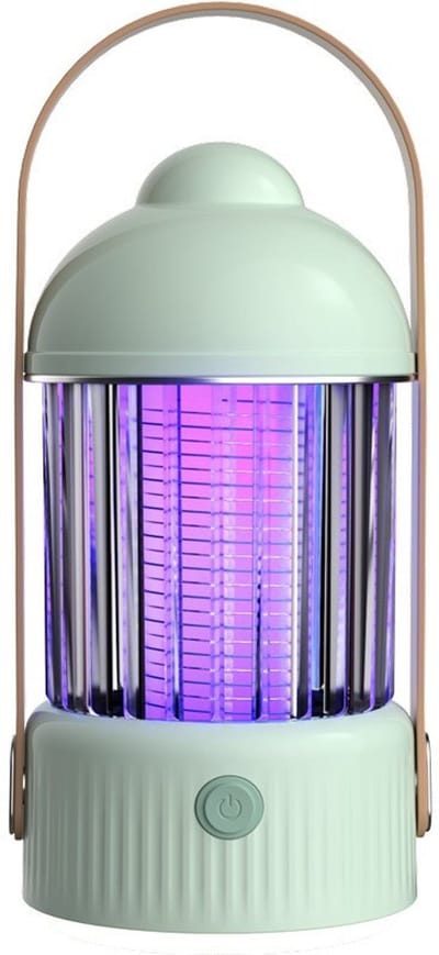 Elektrische Muggenlamp - 3-in-1 Insectenlamp en USB Oplaadbare Kampeerlamp - Krachtige Insectenval met Ophanghaak en Nachtlampje voor Camping, Slaapkamer en Tuin - 4000mAh