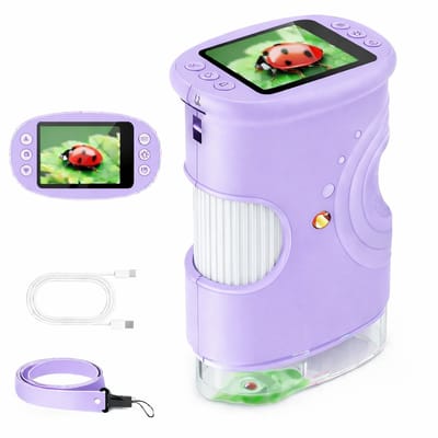 Jumalu Digitale Microscoop 1000x – Kinder Microscoop Lichtpaars – Miniscope Kinderen – Mini Scope – Handmicroscoop Zakmicroscoop – Educatief Montessori STEM Speelgoed – Fijne Motoriek