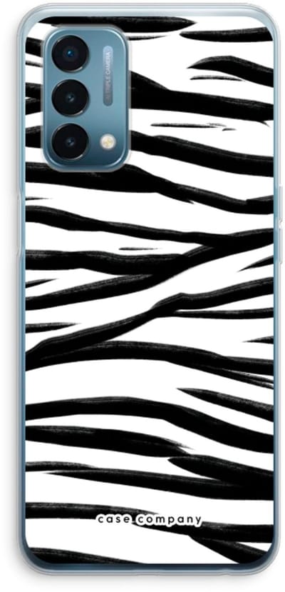 Case Company® - Hoesje geschikt voor OnePlus Nord N200 5G hoesje - Zebra pattern - Soft Cover Telefoonhoesje - Bescherming aan alle Kanten en Schermrand