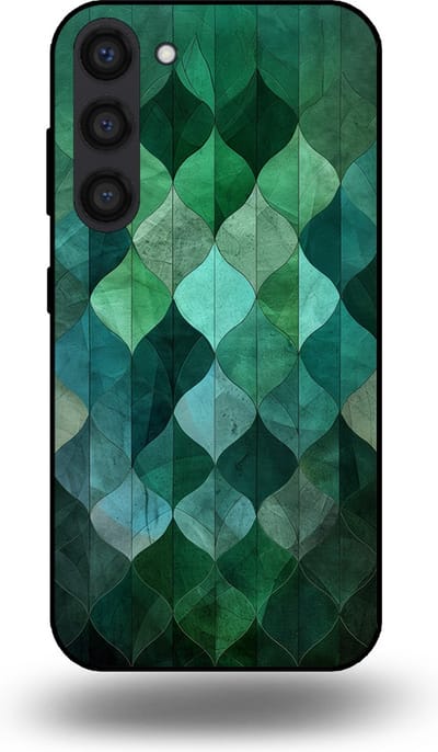 Smartphonica Telefoonhoesje geschikt voor Samsung Galaxy S23 Plus met groene bladeren opdruk - TPU backcover case green leaf design - Groen geschikt voor Samsung Galaxy S23 Plus