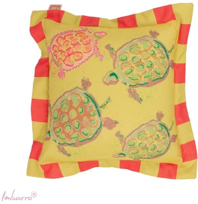Imbarro Home & Fashion Kussen Turtles voor binnen en buiten gemaakt van 100 % gerecycled plastic 40 x 40 cm
