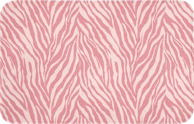 Badmat 80x50 cm - Antislip - Zebra - Print - Roze - Badmatten voor badkamer - Badkamermat - Douchemat - Badkamer mat
