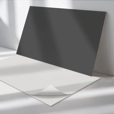 Wallfluent Vinyl Tegels - Kleur Grijsbruin Zelfklevende Vinyltegels - 40 cm x 20 cm - Uniform Vinyl Tegels - Set van 10 - Rechthoek PVC Tegels - Patroon Plaktegels - Vloer Tegels PVC - Plaktegels Keuken en Badkamer