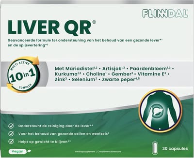 Flinndal Liver QR - voor een gezonde lever en goede spijsvertering - 30 capsules