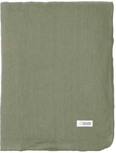 Broste Copenhagen chique linnen tafellaken tafelkleed Gracie in de kleur Thyme 160 x 300 cm