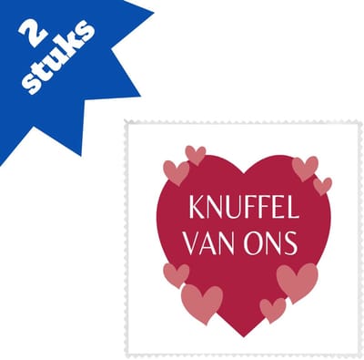 Akyol - knuffel van ons brillendoekjes - Liefde - iemand die liefde nodig heeft - verjaardagscadeau - kado - gift - geschenk - 17,8 bij 17,8 cm - 2 stuks