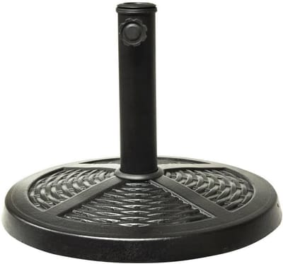Parasolvoet - Paraplustandaard - Stabiele Parasol - Rotan Effect - 10 kg - Zwart