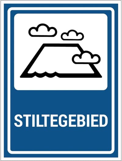 Stiltegebied bord - L306B | gecoat dibond materiaal | 20 x 15 cm