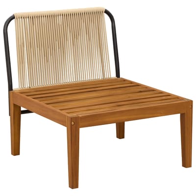 vidaXL - Tuin - Midden - Sofa - met - Kussens - Massief - acaciahout - & - touw - Naturel