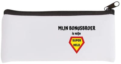 Akyol - mijn bonusbroer is mijn superheld Etui - Broer - super bonusbroer - verjaardag - cadeautje voor broer - broer artikelen - kado - geschenk - 20 bij 9 cm
