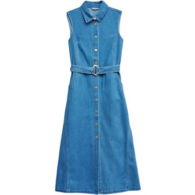 Mouwloze lichtgewicht denim jurk dames Salsa Jeans