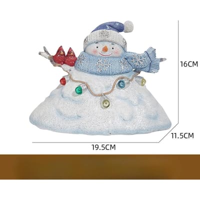Nieuwe Kerst Schattige Sneeuwpop Pop Ornamenten Europese Stijl Huis Kamer Bureau Gloeiende Decoraties Hars Ambachten snowman ornament