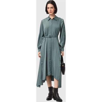 AllSaints Lexi Dress Steel Blue Taglia: 4 | Abiti in T-Shirt Outlet | Donna | Blu