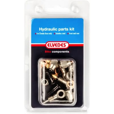 Hydraulische onderdelen Kit 9 M9 flensbout + M8 RVS onderdelen voor- en achterrem Elvedes hydraulische leiding (op kaart)