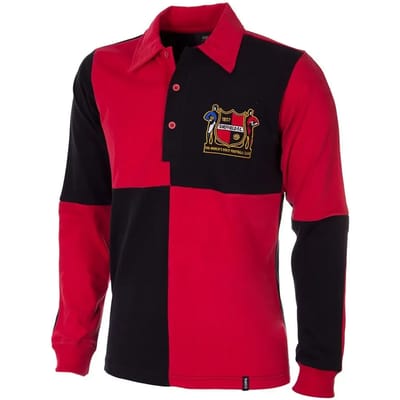 COPA - Sheffield FC 1950's Retro Voetbalshirt - Heren - Rood - Zwart - S