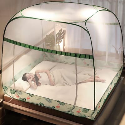 Opvouwbare Klamboe - Insecten tent - Reizen en slapen - Automatisch opvouwbaar - Voor diverse bedden - Groen