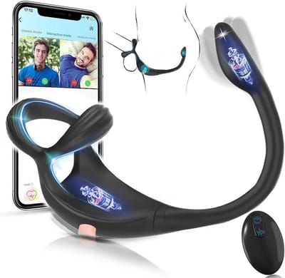 Daity Prostaatstimulatie voor mannen (ook voor beginners), vibrators met ring voor mannen, seksspeeltjes voor mannen en stellen, anaalpluggen voor mannen, vibratorsets met 9 vibratiestanden, anaalpluggen