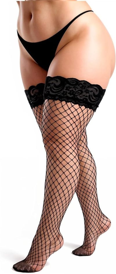 Elegante Vissengat Kousen voor Dames, Elastische en Antislip Thigh High Kousen voor Halloween en Cosplay Feesten