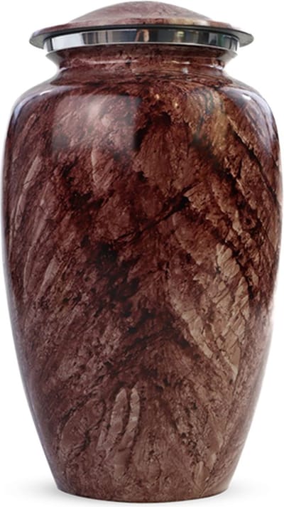 XXL As Urn - 3.5 Liter - Crematie Urn - Uniek - Voor Huisdieren of Menselijk As - Crematie As - Mini Urn - Decoratie Urn - Luxury Brown
