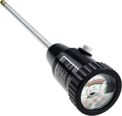 Grondmeter - Bodemtester Vochtigheid - Planten Gezond Houden - Hoge Nauwkeurigheid - Lange Elektrode - Zwart