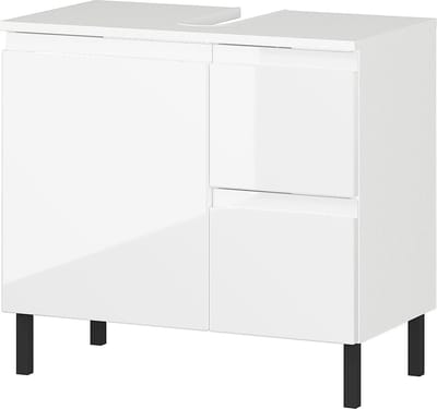 Wastafelkast Abrantes Wit - MDF - Breedte 60 cm - Hoogte 56 cm - Diepte 34 cm
