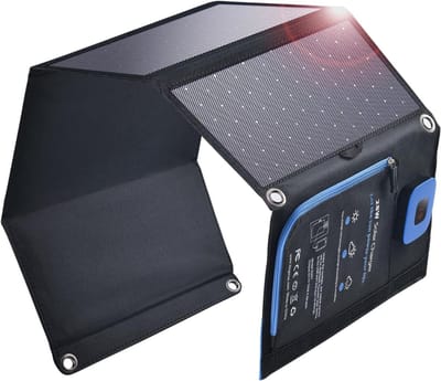 Core® Zonnepaneel Opvouwbaar - Draagbare Zonnepaneel - Zonnepaneel - Opvouwbaar - Ideaal voor Buitenactiviteiten - Blauw - 29cm x 16cm x 4cm