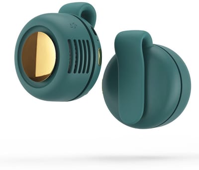 Draagbare clipventilator, mini USB-oplaadbare ventilator met 360° draaifunctie, stille mini-ventilator zonder bladen en 3 snelheden.