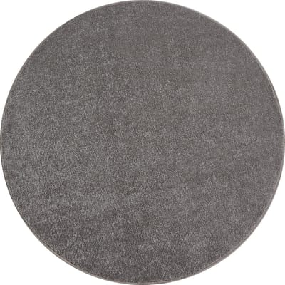 Flycarpets Liam Effen Beige Vloerkleed Rond - Laagpolig - 160x160 cm