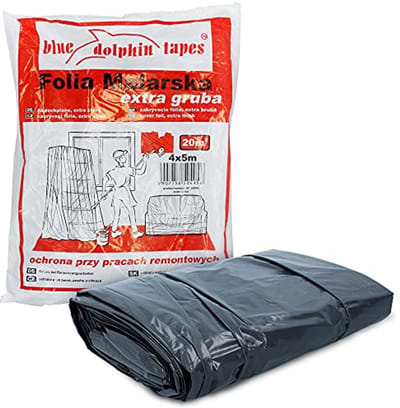 Schildersfolie 4 m x 5 m - Extra Sterk Grijs 49 µm - 20 m² Afdekzeil voor Bescherming bij Schilderwerk
